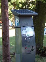 ticket parking meter wit photovoltaic