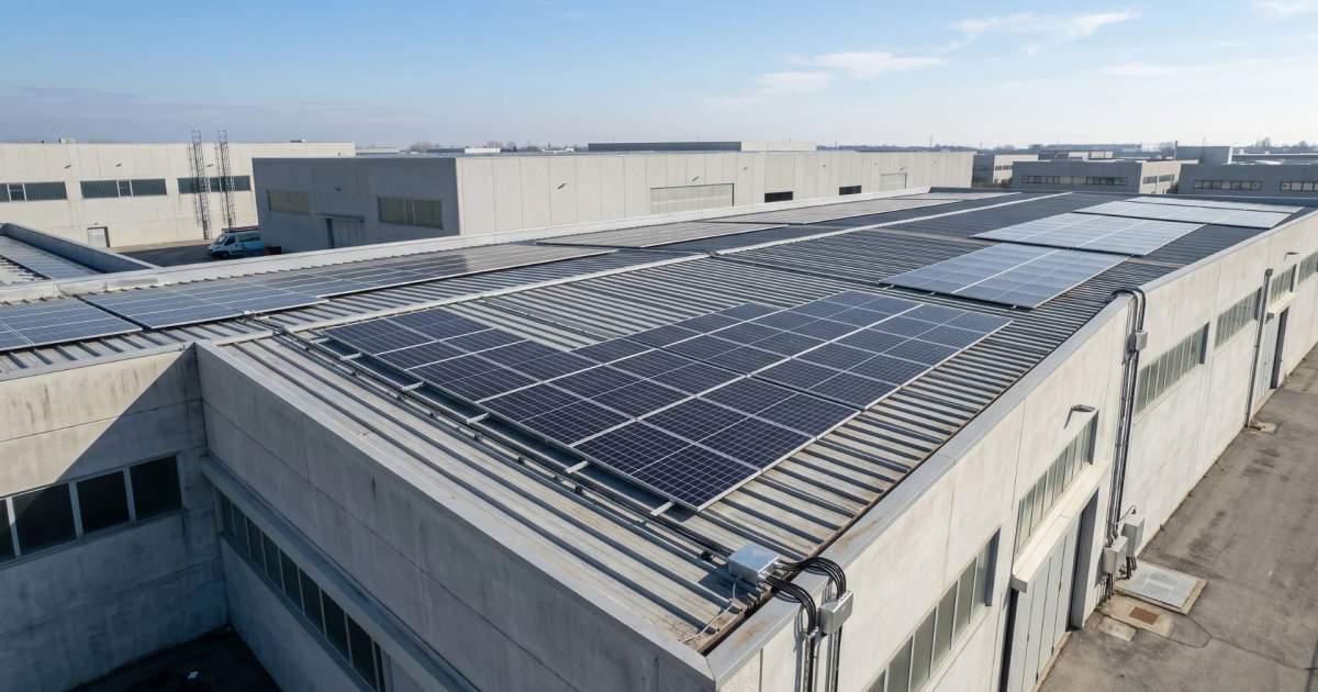 Impianto fotovoltaico commerciale ed industriale su capannone