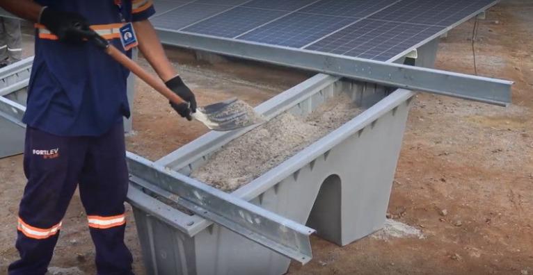 Sistema di zavorramento in HDPE Lastro di Arkimede Solutions